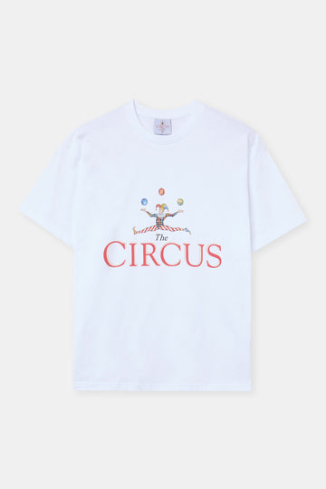 Camiseta Basic blanca de algodón orgánico unisex - frontal sin modelo The Circus Clothing