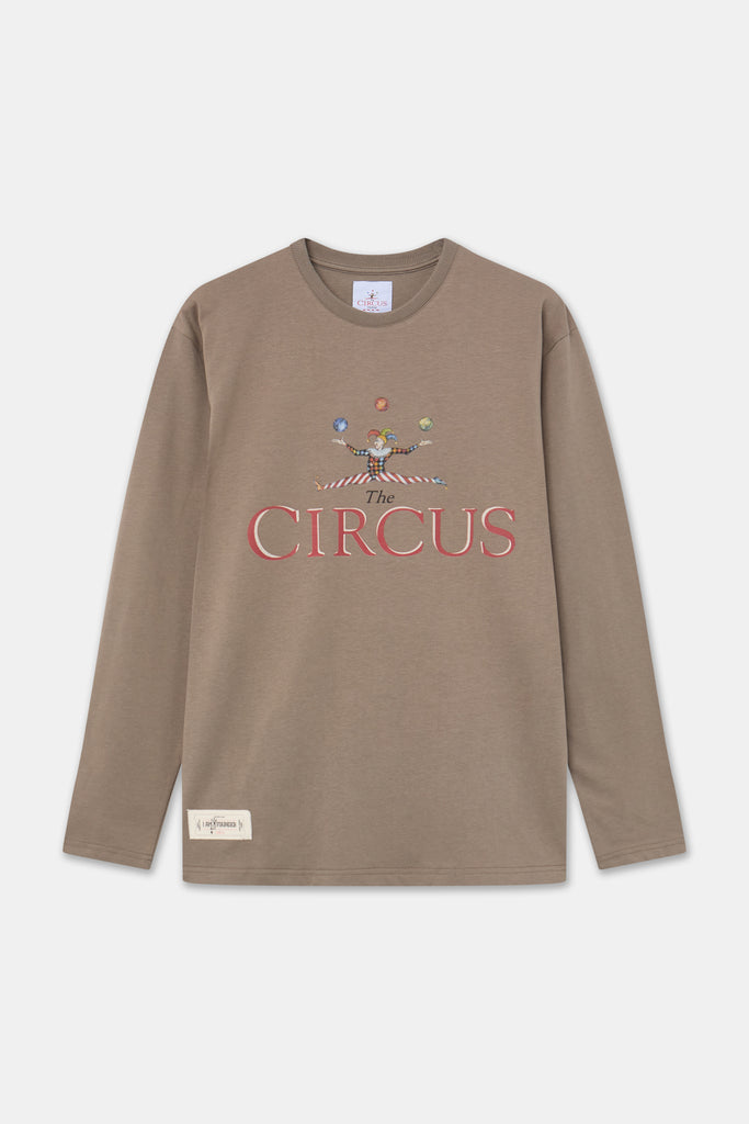 Camiseta Basic manga larga top de algodón orgánico unisex - frontal sin modelo The Circus Clothing