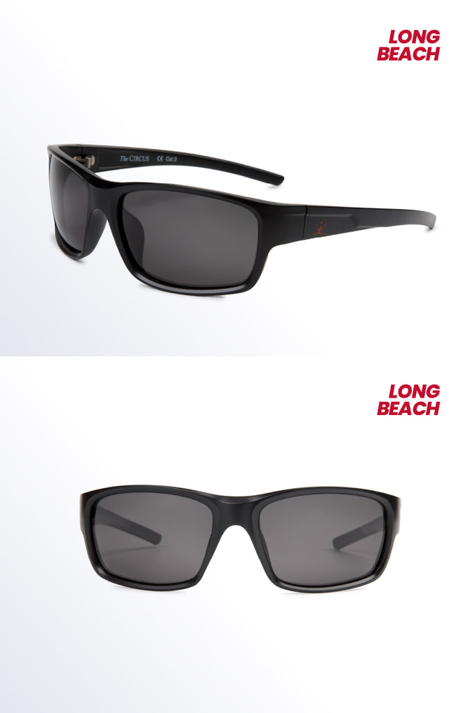 Long beach black gafas - frontal y lateral The Circus Clothing
