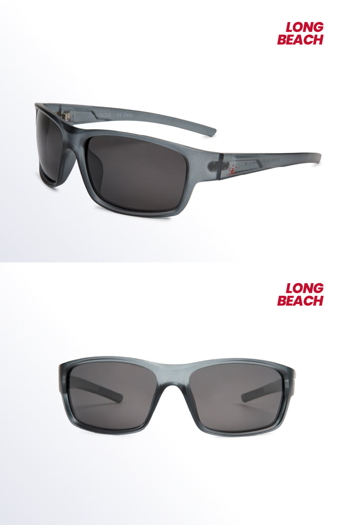 Long beach grey gafas - frontal y lateral The Circus Clothing