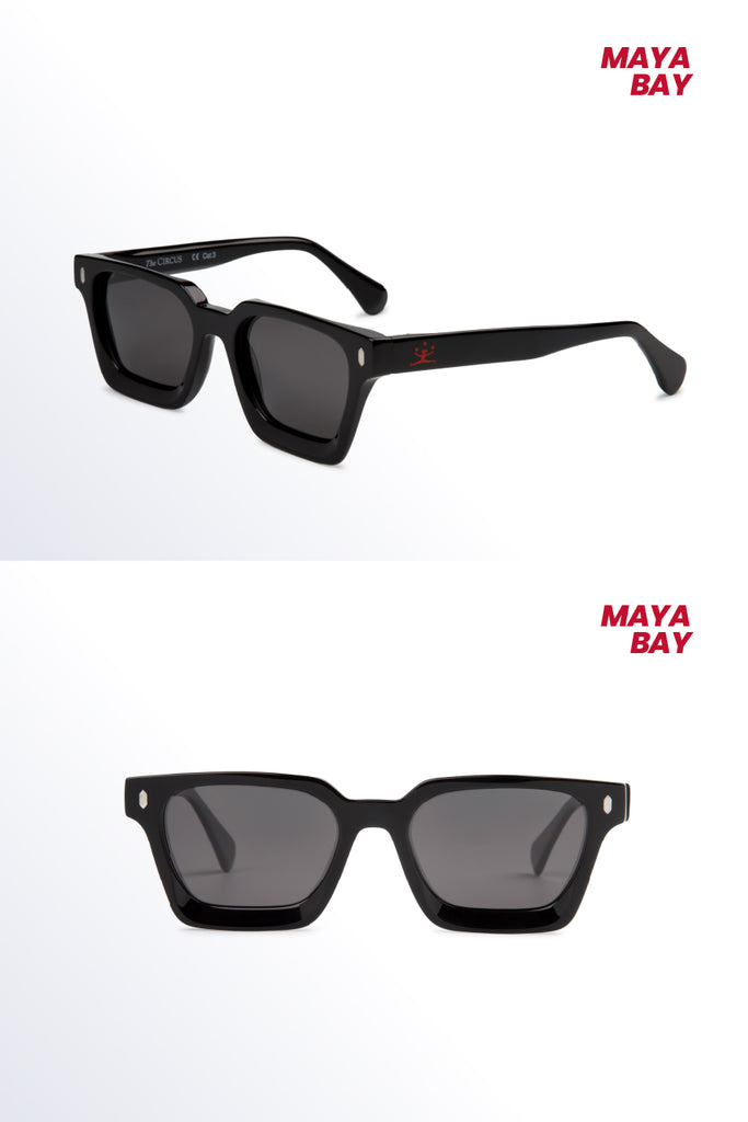 Maya bay black gafas - frontal y lateral The Circus Clothing
