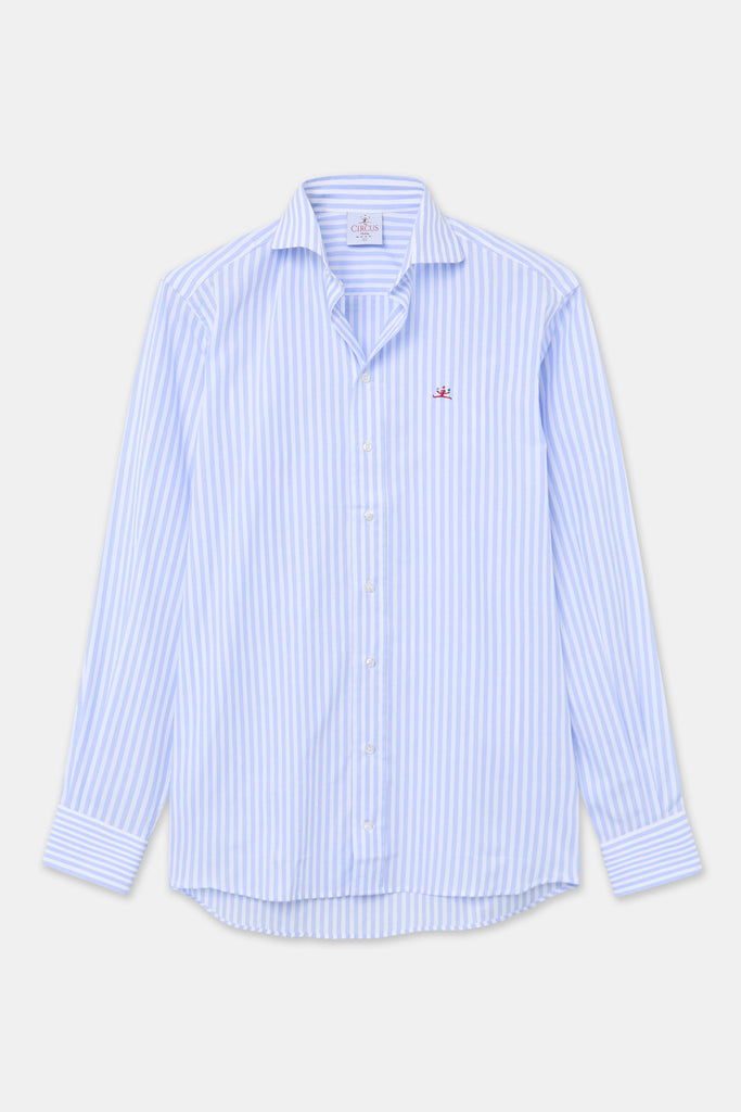 Rayas azul camisa - frontal The Circus Clothing