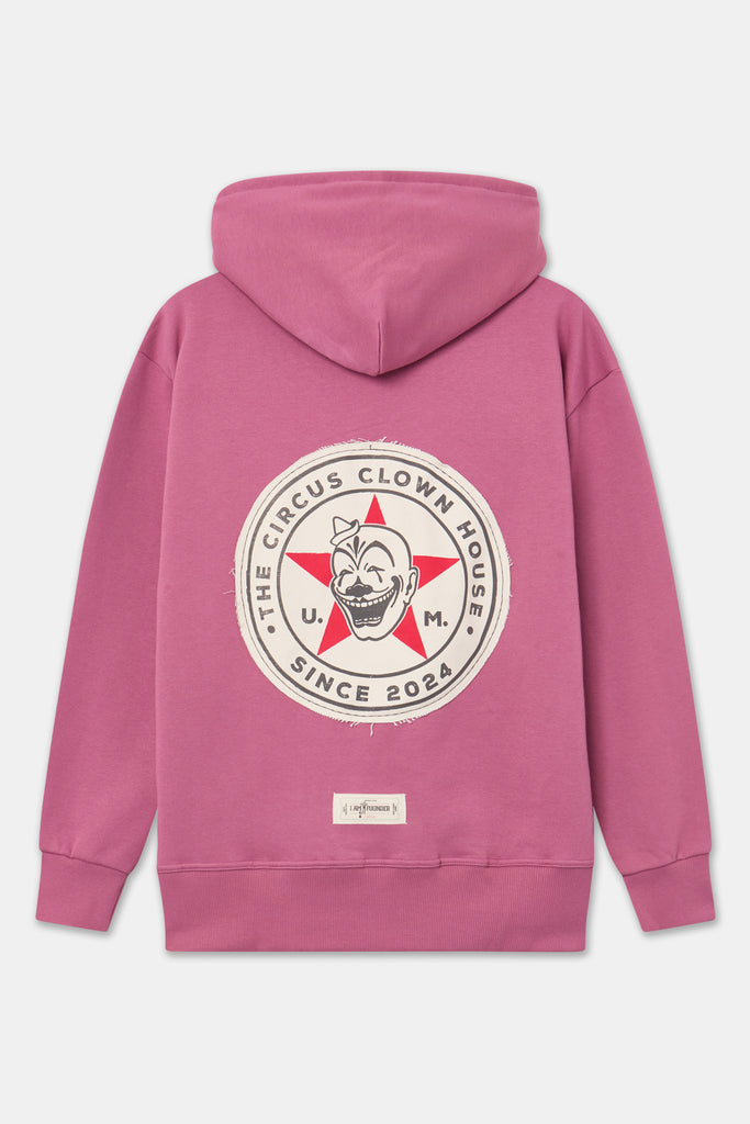 Star clown guinda hoodie - espalda sin modelo