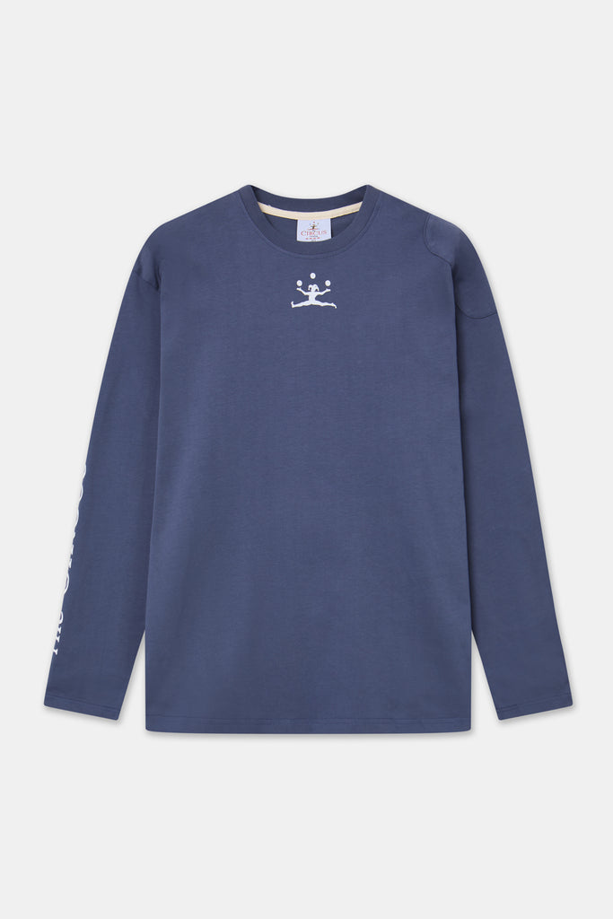 Sudadera The Circus&co azul petróleo oversize unisex de algodón - frontal The Circus Clothing