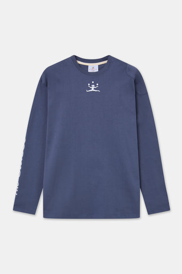 Sudadera The Circus&co azul petróleo oversize unisex de algodón - frontal The Circus Clothing