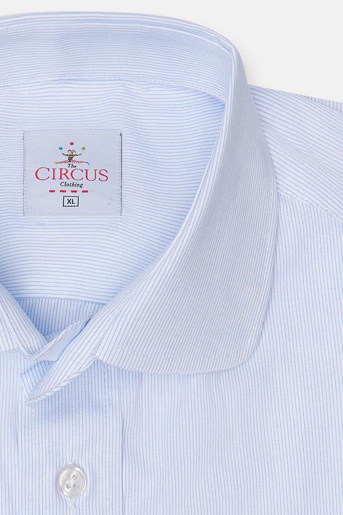 camisa popelin raya fin a detalle