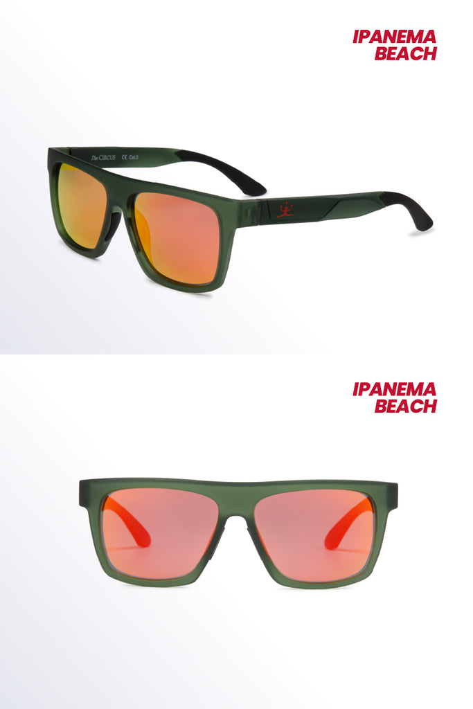 ipanema beach orange gafas - frontal y lateral  The Circus Clothing
